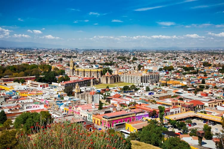 Vista de pájaro de Cholula