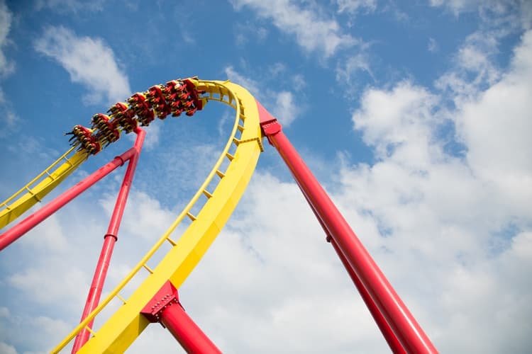 O parque de diversões Six Flags