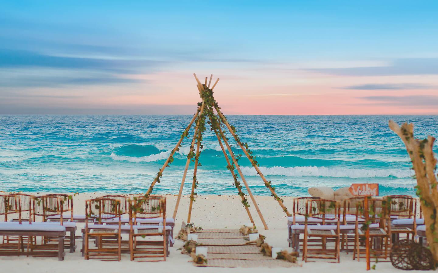 Wedding ceremony on the beach