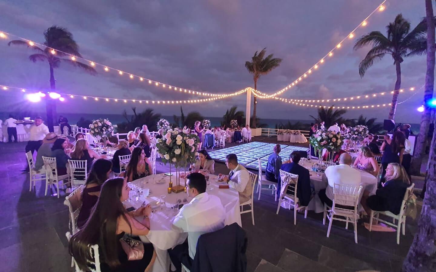Bride and groom at Oasis