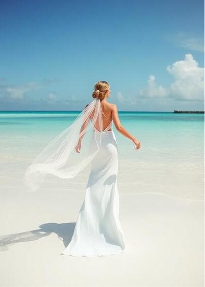 Novia en playa Oasis - Promoción O Weddings