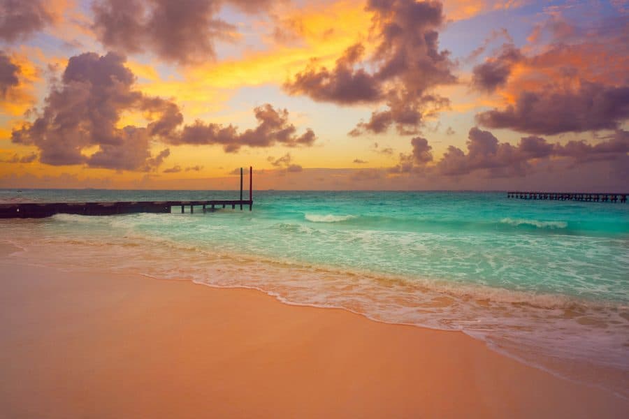 Sunset at Caracol Beach