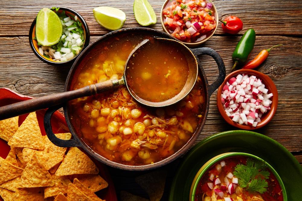 Pozole, traditional Mexican dish